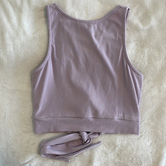 Purple Ribber Crop Top - Picture 4 of 5